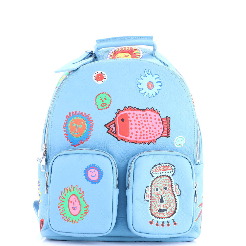 Louis Vuitton Multipocket Backpack Yayoi Kusama Faces Monogram Taurillon Leather